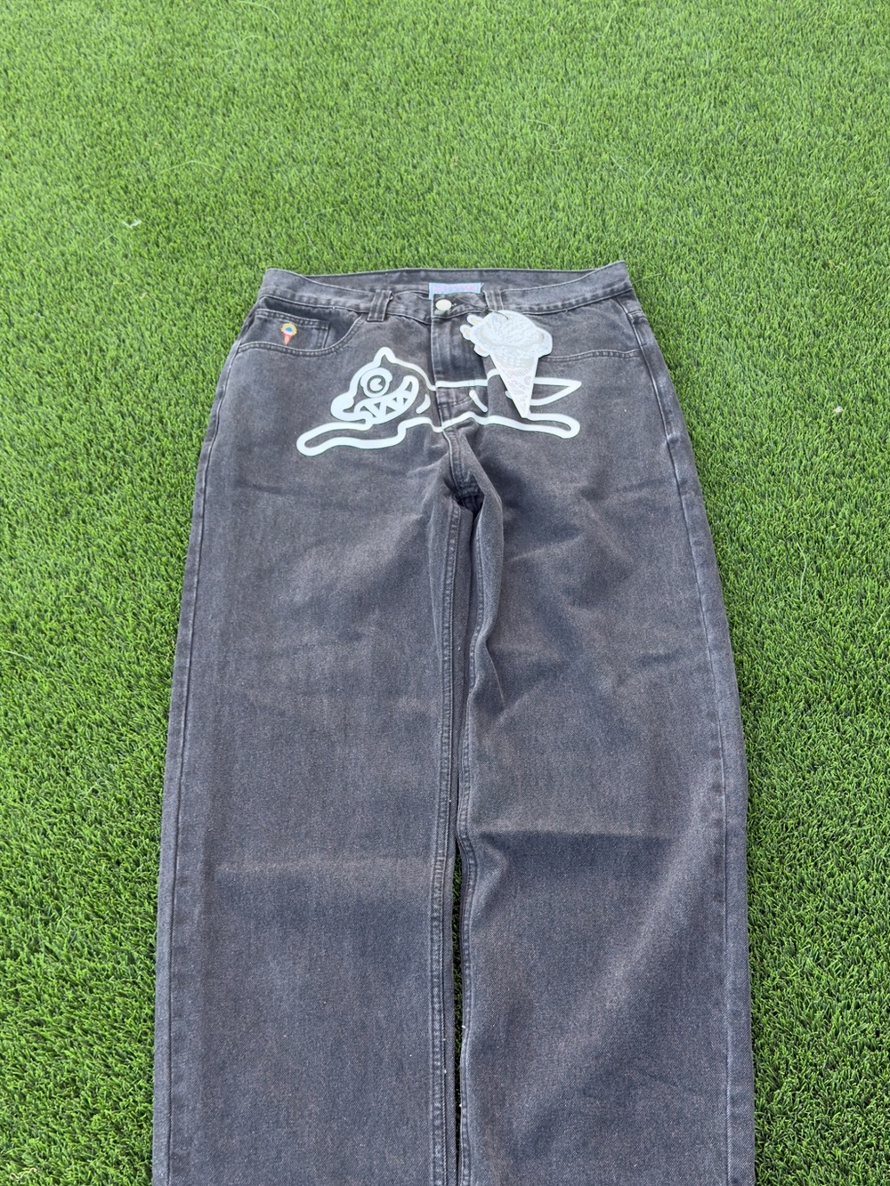 Icecream Black Jeans Baggy Fit